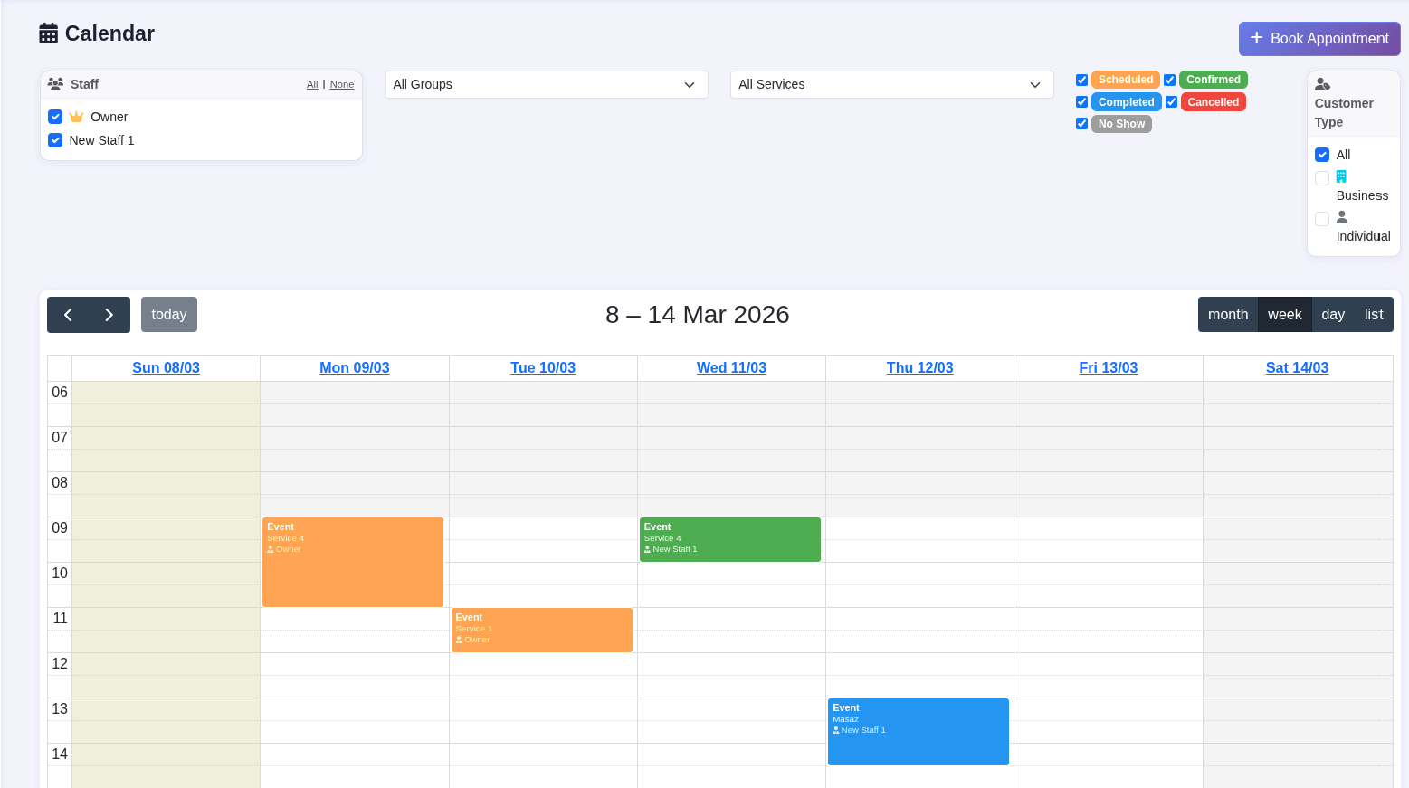 Appointment Calendar
